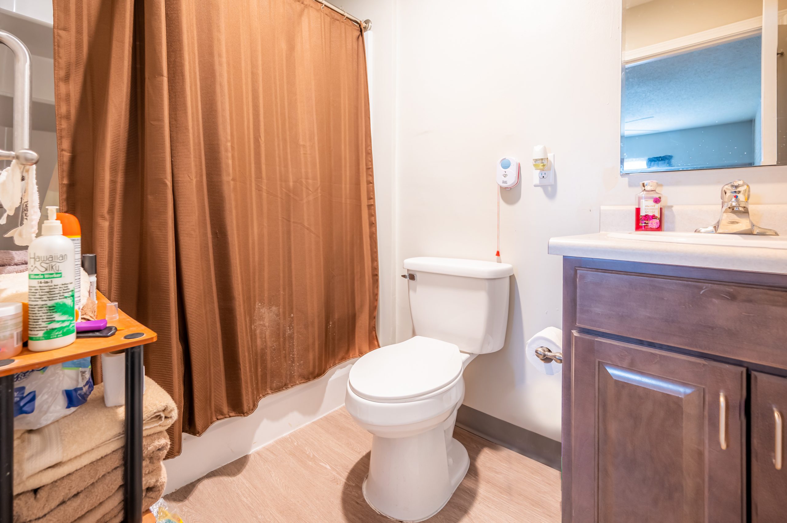 A bathroom in Gregg Court Apartments