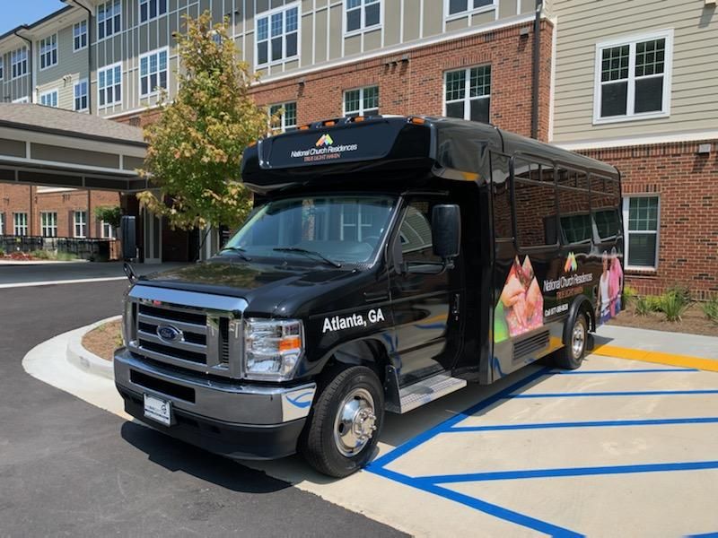 National Church Residences bus at True Light Atlanta, Georgia