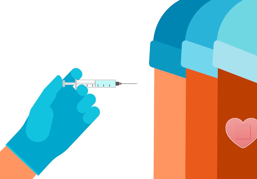 Graphic of the COVID-19 vaccine shot