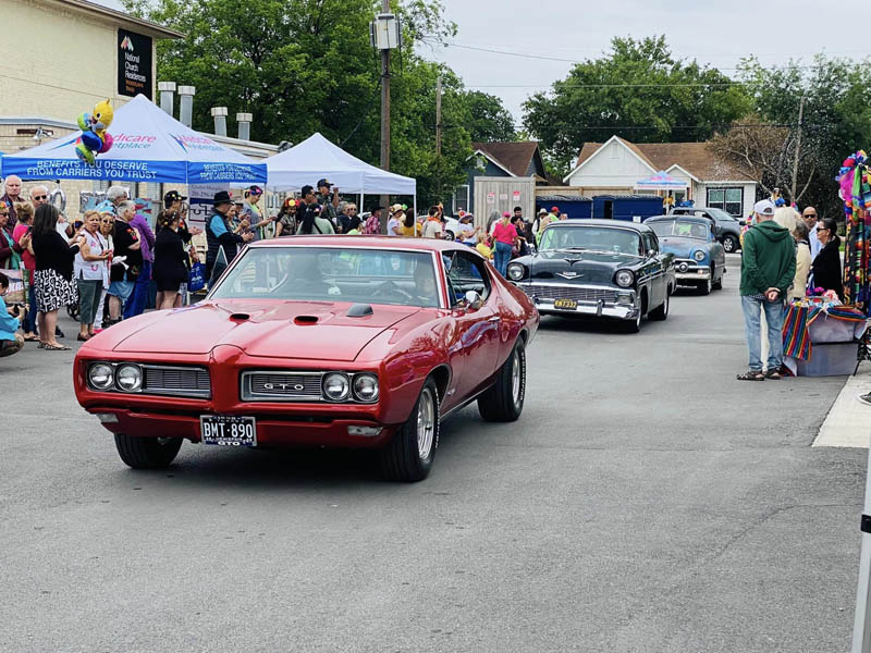 Parade of cars